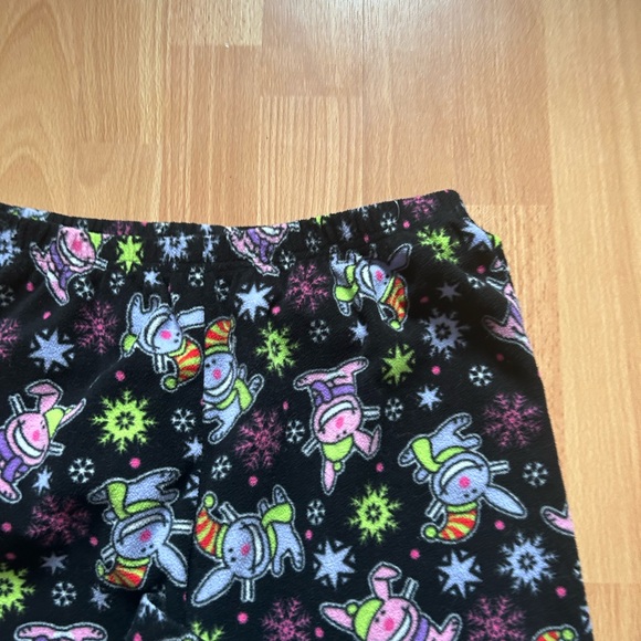 Happy Bunny Jim Benson fleece pj bottoms - Picture 7 of 8